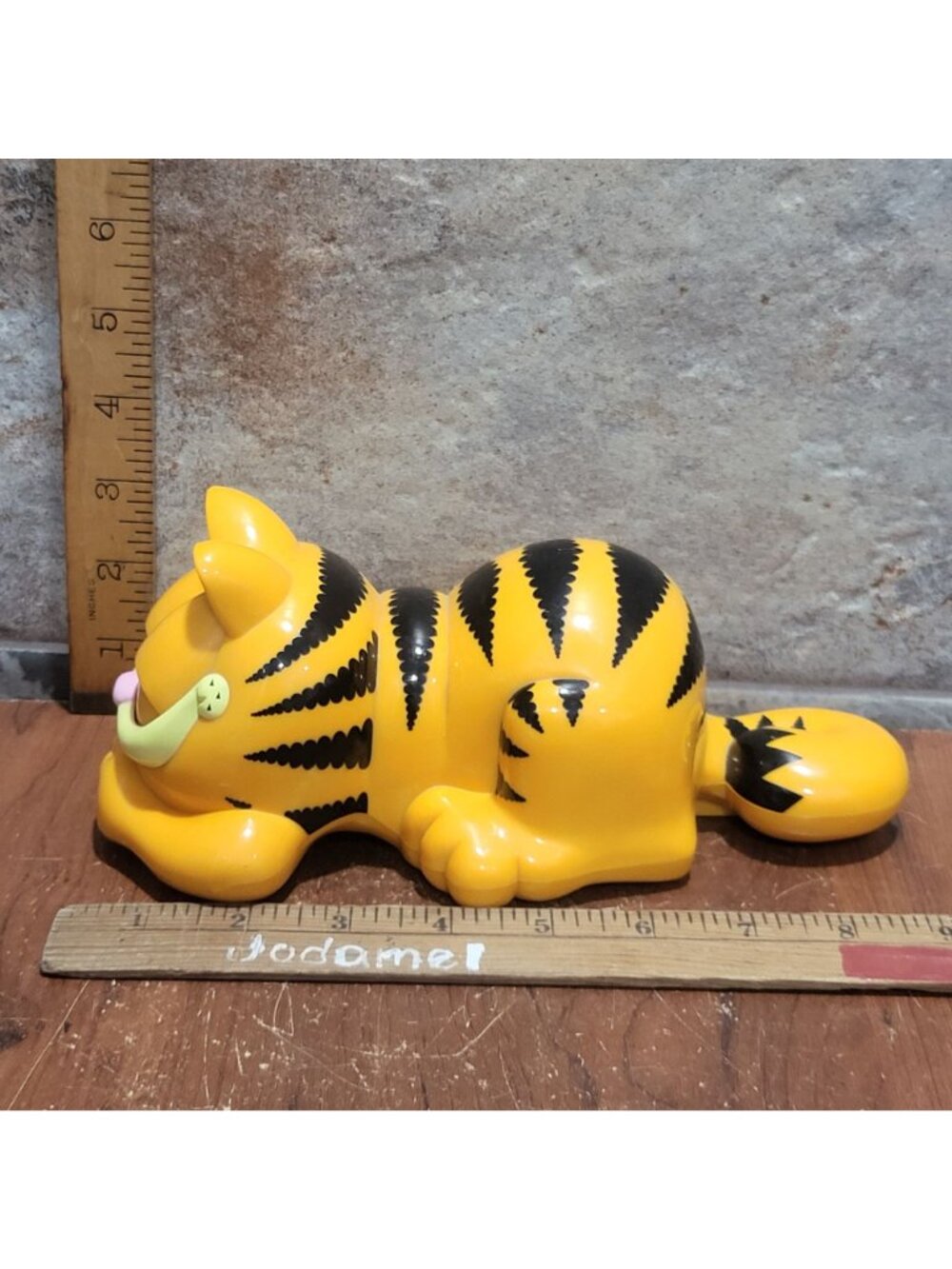 Vintage Telemania Garfield Novelty Landline Telephone Push Button Dialing Coiled - Picture 8 of 12